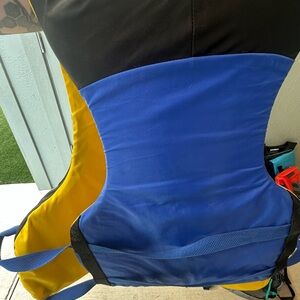 Blue and Yellow life jacket